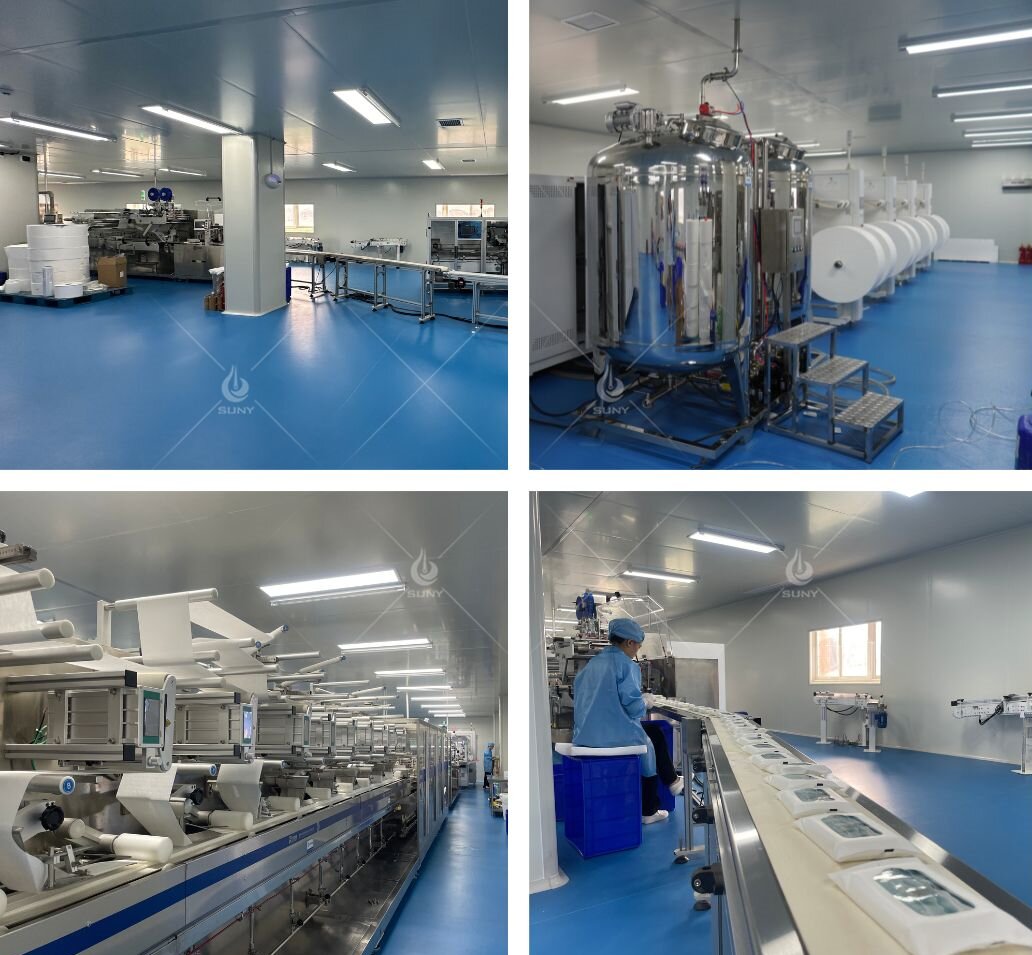 Wet wipes production site Wet wipes production site