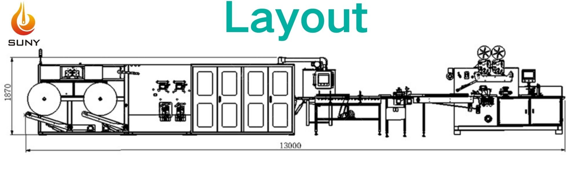 5-30 Pcs/Bag Wet Wipes Packaging Machines layout