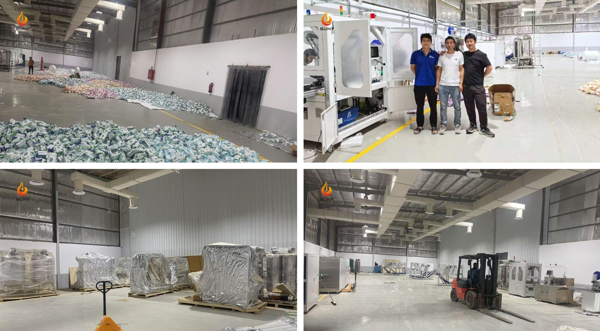 Quality service across the border, Saudi Arabia wet wipes machine customer site!