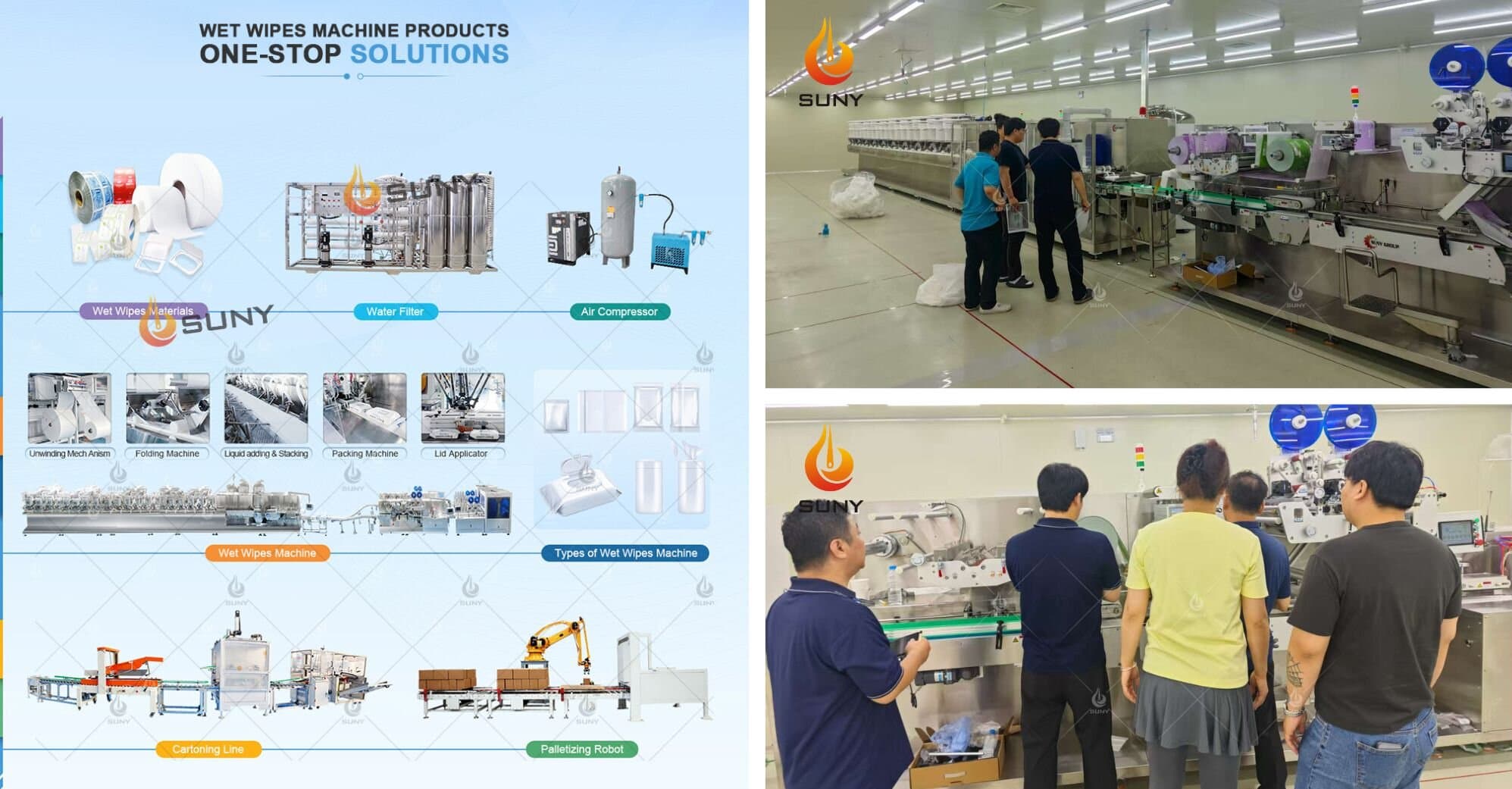 Korea Customer Site 20 Lanes Automatic Twin Roll Wet Wipes Production Line