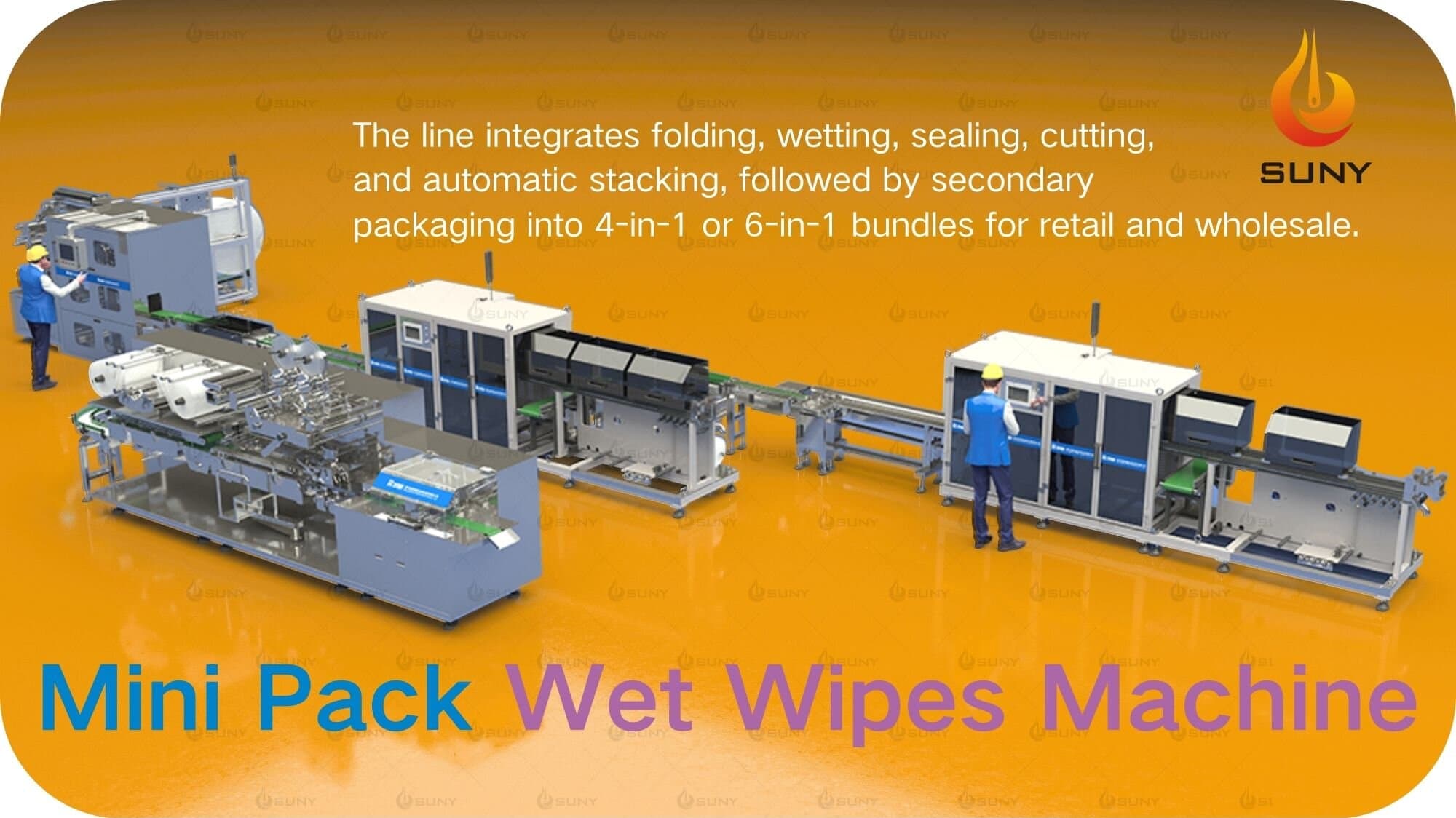 Mini Pack Wet Wipes Machine with Secondary Packaging