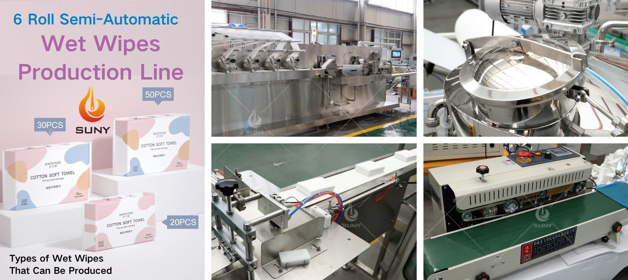 6 Roll Semi-Automatic Wet Wipes Production Line 6 Roll Semi-Automatic Wet Wipes Production Line
